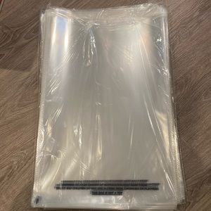 Set of 200 Clear Polybags Sealable with Suffocation Warning